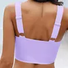 Frauen Badebekleidung Feste Farbe Split Bikini Bikini Bikini Frauen Mode Strandkleidung Sling Sets Sommer Push Up Female Badeanzug