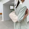 Bolsa de axila plissada minimalista para mulheres francesas de pérolas de pérolas frances