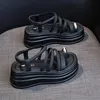 Ciciyang Roman Sandals Dames Summer Hoge Heelplatform Cliptoe Sandaal voor dames niet -slip OpenToed Beach Shoes White 240407