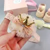 Hair Accessories 3Pcs/Set Lace Flower Baby Girl Headband Socks Set Crown Bows Born Band Floor Po Props For