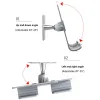 Stands Aluminum Wall Mount Phone Tablet Holder Stand Flodable Adjustable 413 inches Tablet Phone Wall Bracket for iPad Pro 12.9