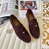 Loro Piano LP Woman Summer Walk Outdoor Man Tasman Flat Heel Classic Loafers Low Top Luxury Suede Sneakers Moccasin Slip On Career Casual Shoes