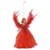 Juldekorationer Angel Tree Topper Doll Ornament med Wings Handmade Holiday Pendant