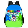 Torby Rainbow Friends wentylacja wodoodporna przedszkola School School Torba na ramię dzieci urocze podróż plecak dla dzieci prezent urodzinowy