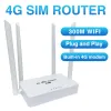 Routrar We2002 4G SIM ROUTER 300MBPS OpenWRT Access Point genomwall WiFi Lan Wan EC200Teuha Module 4GHz 5DBI Antenna för hemmet