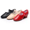 Dance Shoes Arrival Women's Canvas Leather Soft Bottom Square Heel Ladies Practice Ballet Dancing 4 Colors