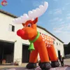 wholesale 8mH (26ft) Free Door Ship Outdoor Activities Christmas Decoration Inflatable Red-Nosed Reindeer Cartoon for Sale with Blower