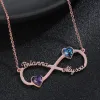 Colliers Personnalisés Collier de boucle infinie Pendant Collier de naissance personnalisé Colliers Colliers Nom du charme