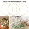 Decorative Flowers 5pcs Wedding Garland Decoration Prop 12-inch Metal Ring Flower Table Center Metal.