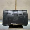 luxury crossbody bag men women designer bag wavy weave Genuine Leather shoulder bags cassette messenger purses