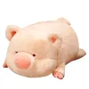 Dockor knubbiga grisar fylld fylld docka liggande plysch piggy leksak djur mjuk plushie kudde för barn baby tröstande födelsedag xmas gåva