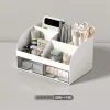 Bins Office Desktop Surage Box Organizator Transparent Mała szuflada szafki