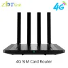 Routrar Zbtlink Clearing Products 300 Mbps 4G Router för Ryssland Europe Wireless WiFi 4G LTE Modem Sim Card OpenWRT 4*LAN USB Access Point