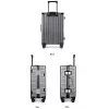 Luggage Suitcase Aluminum Frame Trunk Waterproof Bag Can Sit Cabin Man Suitcases Female Carryon Rolling Luggage Password Trolley Case