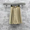 Tvådelt kläddesigner Kvinnor mode och avslappnad set 24 sommar ny produkt flip krage jacka kappa hög midja a-line kjol ecaz