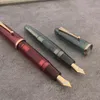 럭셔리 Jinhao 9019 Dadao Fountain Pen 아크릴 투명 스핀 펜 40mm 펜촉 편지지 사무용 학교 공부 선물 펜 240409