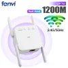 Routrar wifi repeater 5ghz trådlös wifi extender 1200 mbps långväga signal wifi förstärkare router wi fi booster 2.4g wifi repiter