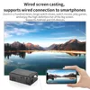 M200 Projector Mini portátil de alta qualidade Beamer Smartphone ao ar livre Smartphone com fio espelhado suportado Built in 5W Speaker 240419