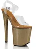 Sandaler 20 cm/8inches PVC Upper Fashion Sexig Exotic High Heel Platform Party Women Modern Pole Dance Shoes MA026