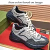 Luxury Casual Designer Shoes Gucci Rhyton Sneakers Red Blue Pink Black Beige Ebony Chunky Vintage Distressed Ivory【code ：L】Platform Trainers