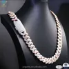 L'effectif Silver à Silver lourde 20 mm 4rows Gra Moisanite Diamond Cuban Cuban Link Chain pour hommes Collier Hip Hop Watch Hip Hop Collier