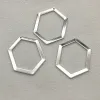 Necklaces New Arrival! 33x25mm 100pcs Brass Pendants Hexagon Charm For Handmade Necklace Earrings DIY Parts Jewelry Findings&Components