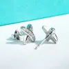Ohrringe Anujewel Moissanit Diamant Ohrringe 925 Sterling Silber D Farbe VVS1 Moissanite Klassische Kreuzungsohrringe für Frauenschmuck