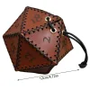 Väskor Ny D20 DICE BAG POLYGONAL DICE LEATHER STRAGE LOXER ANGAGED TACKSTRING FÖR DAGLIGT ARBETE BÄRDAGEN