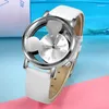 Wristwatches Clearance Sale 2024 Casual Women Watches Fashion Transparent Hollow Cute Pink Leather Band Quartz Bracelet