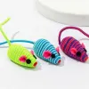 Toys Cat Toy Colorful Winding Mice Interactive Catch Teaser Mouse Toy för katter och kattungar Pet Supplies