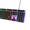 Bakgrundsbelyst tangentbord med 7 Color Lights RGB Gaming 15M Cable 98 Keys Mechanical for Computer Laptop Gamer 240418