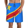 Zomerheren Democratische Republiek Congo Flag Beach broek Shorts Surfing M2XL Polyester Swimwear Running 240409