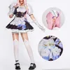 Anime kostymer i lager elysia piga uniform cosplay come game honkai påverkan 3: e sexiga kostymer maid klänning wig hallown party cosplay outfits y240422