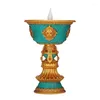 Mum Tutucular Tibet Candlestick Dumansız Led Buda lambası Budist Masa Merkez Parçası Dekor