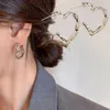 Boucles d'oreilles Stud Coeur Huggie Élégant Forme irrégulière pour femmes