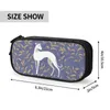Cosmetic Bags Whippet With Brown Leaves Pencil Cases Greyhound Sighthound Dog Pencilcases Pen Box Large Storage Bag Students School