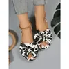 Casual Shoes 2024 Fashion Leopard Print Women's Slippers Summer Flat Outdoor Walking Women Zapatosfemale till försäljning