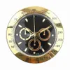 Orologio da parete di lusso super silenzioso Design moderno Design a parete grande casa in acciaio inossidabile orologio luminoso La data funzionerà x0728