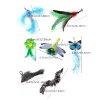 Toys Simulation Bird interactive Cat Toy Sucker Feather Bird with Bell Cat Stick Toy for Kitten Playing Teaser Wand Toy Cat Supplies