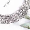 Kettingen ketting, choker, strass, geschenken voor meisjes, modieuze, luxueuze, glanzende sieraden, mode -accessoires Coruixi H029828