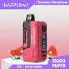 Happ Bar BST15000 15000 Puffs Mesh Coil Electronic Cigarette Max 30W Boost Vape jetable avec une batterie de 850mAh et 2 modèles de travail EU Entrepôt local