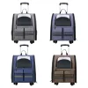 Bags Cat Trolley Case Backpack Kennel Pet Rolling Carrier for Puppy Transport