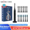 Heads Nandme NX8000 Smart Sonic Electric Tandborste Deep Cleaning Tooth Brush IPX7 Vattentät mikrovibration Deep Cleaning Whitener