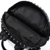 Mochilas Annmouler Brand Designer Unissex Backpack Black Skeleton Daypack Punk Rivet School Bag de qualidade de mochila