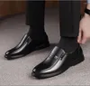 Lässige Schuhe PU Leder Outdoor Männer Sleaker schlüpfen auf Business Classic Soft Black atmable Large Siz