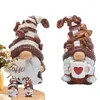 Figurine decorative Coffee Gnome 2 Resina Svedish Coppia da collezione Accessori bar per bambole di decorazioni di San Valentino