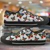 Casual Shoes Personalized Butterfly Design Canvas Animal Pattern Fashion Lightweight Lace-Up Sneakers 3D Printing Ladies Flat