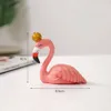 Par prydnad levande kreativt nordiskt rum skrivbord hem handgjorda harts flamingo staty hantverk dekoration