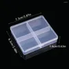 Storage Boxes Transparent Plastic Box 4 Grids Translucent Packing Dustproof Strong Jewelry Case Container