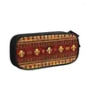 Cosmetic Bags Chic Fleur De Lis Cute Pencil Case Boys Gilrs Big Capacity Lily Flower Box Students Stationery